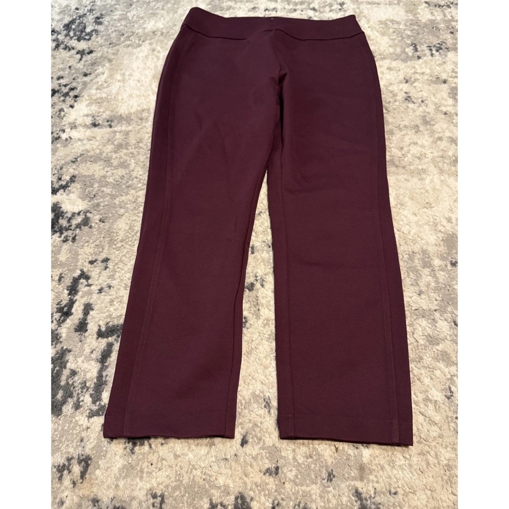Express Size Large Womens Pants Legging High Rise Casual Stretch Burgundy New